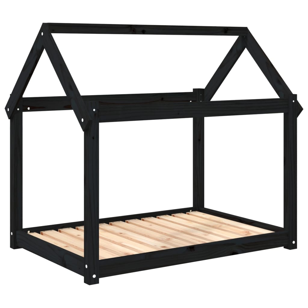 Vidaxl Hundekorb 101x70x90 cm Festkiefer schwarz
