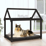 Vidaxl Hundekorb 101x70x90 cm Festkiefer schwarz