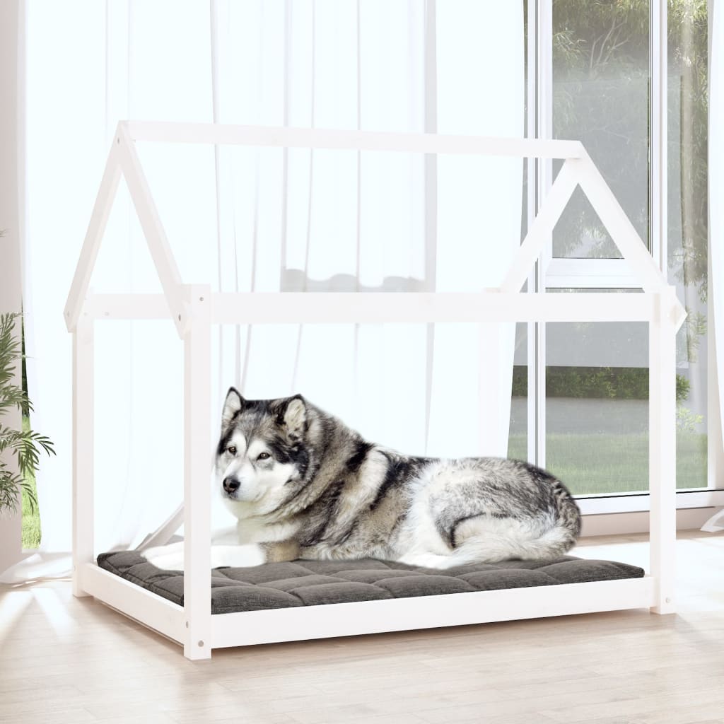 Vidaxl Dog Basket 111x80x100 cm Solid Pine White