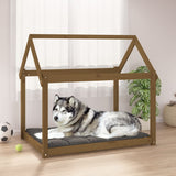 Vidaxl Dog Basket 111x80x100 cm Solid Pine Honey Brown