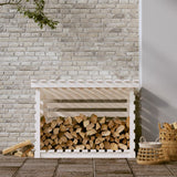 Vidaxl -Kamin Trek 108x73x79 cm Festkiefer weiß