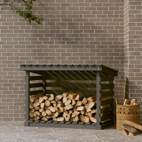 Vidaxl -Kamin Trek 108x73x79 cm Festkiefergrau