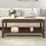 Vidaxl salontafel 110x55x45 cm massief grenenhout honingbruin