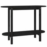 Vidaxl wandtafel 110x40x80 cm massief grenenhout zwart