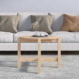 Vidaxl salontafel ø 62,5x45 cm massief grenenhout