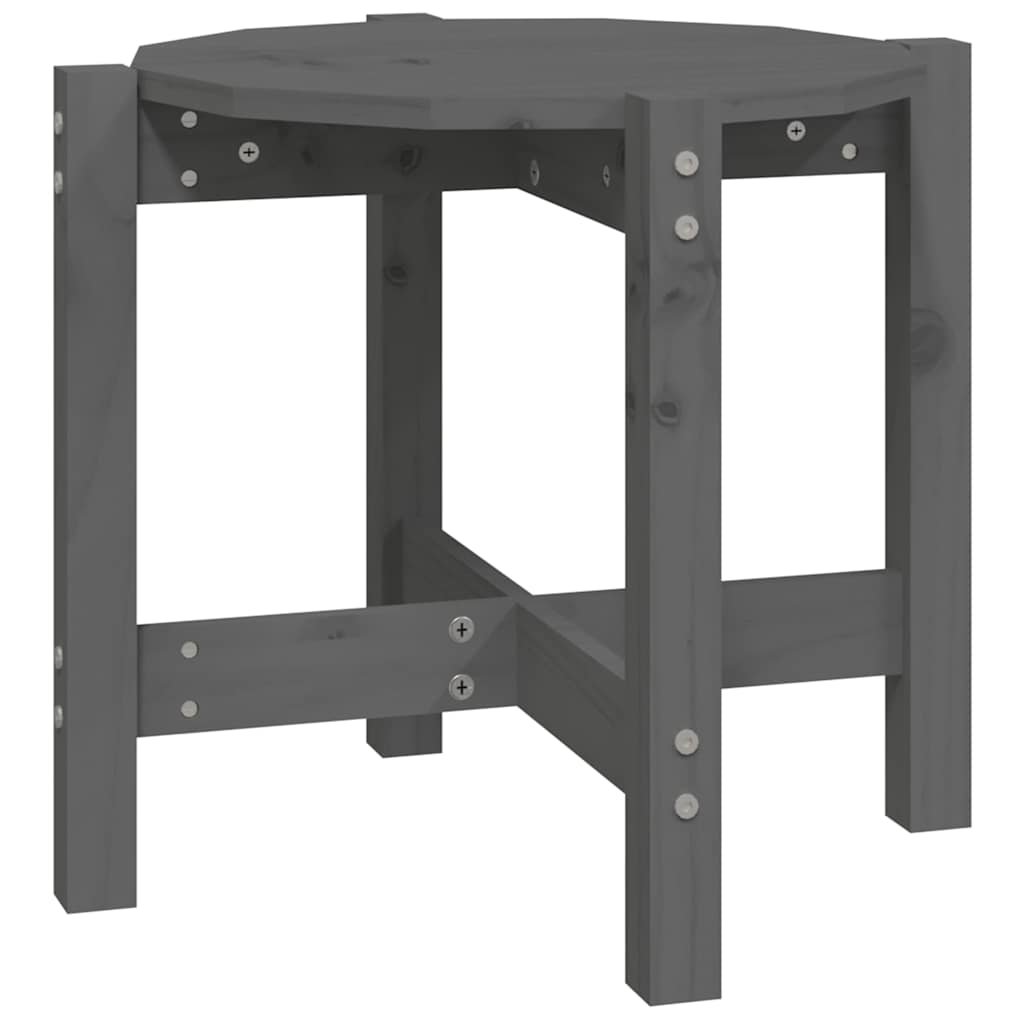 Vidaxl salontafel ø 52,5x45 cm massief grenenhout grijs