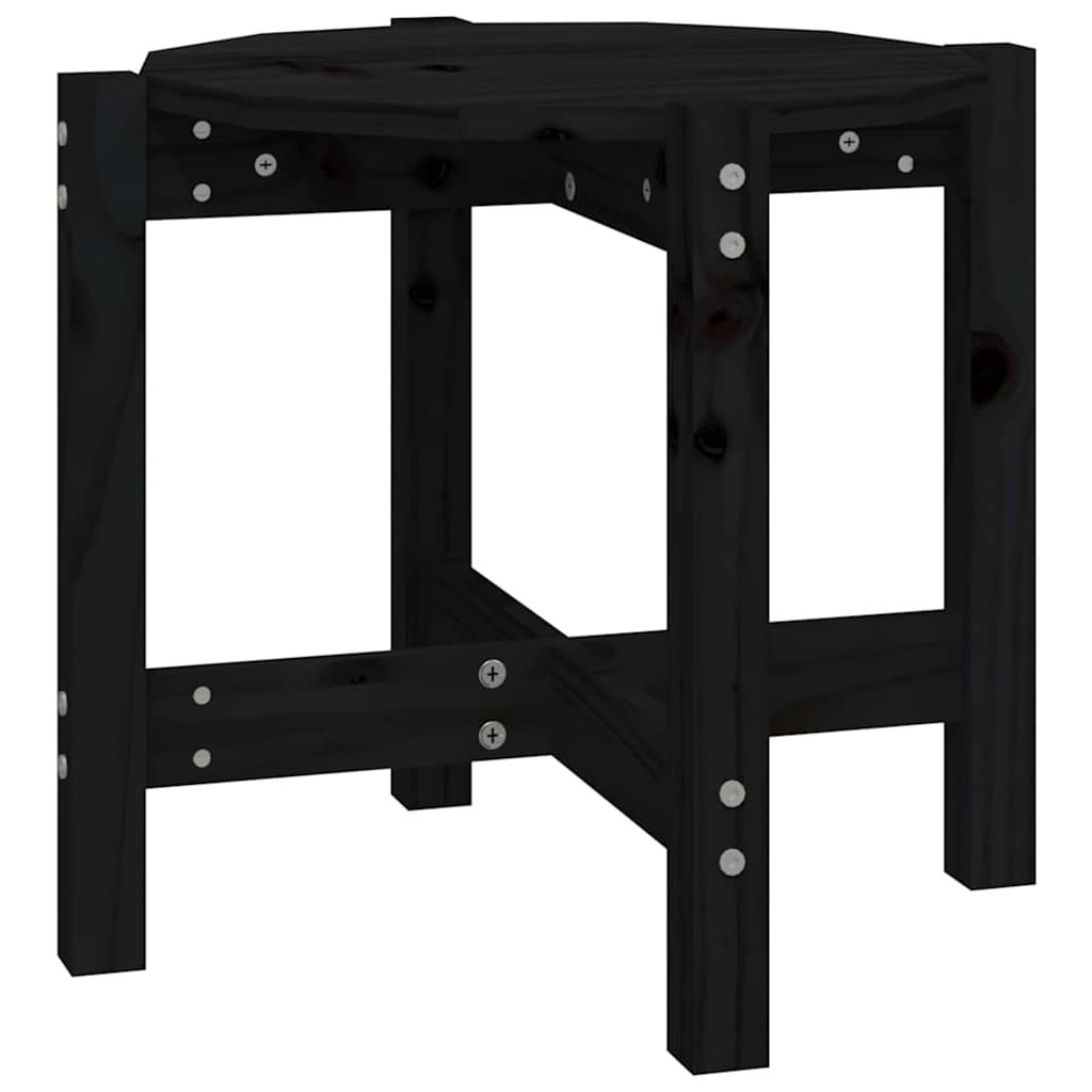 Vidaxl salontafel ø 52,5x45 cm massief grenenhout zwart