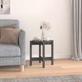 Vidaxl salontafel ø 42,5x45 cm massief grenenhout grijs