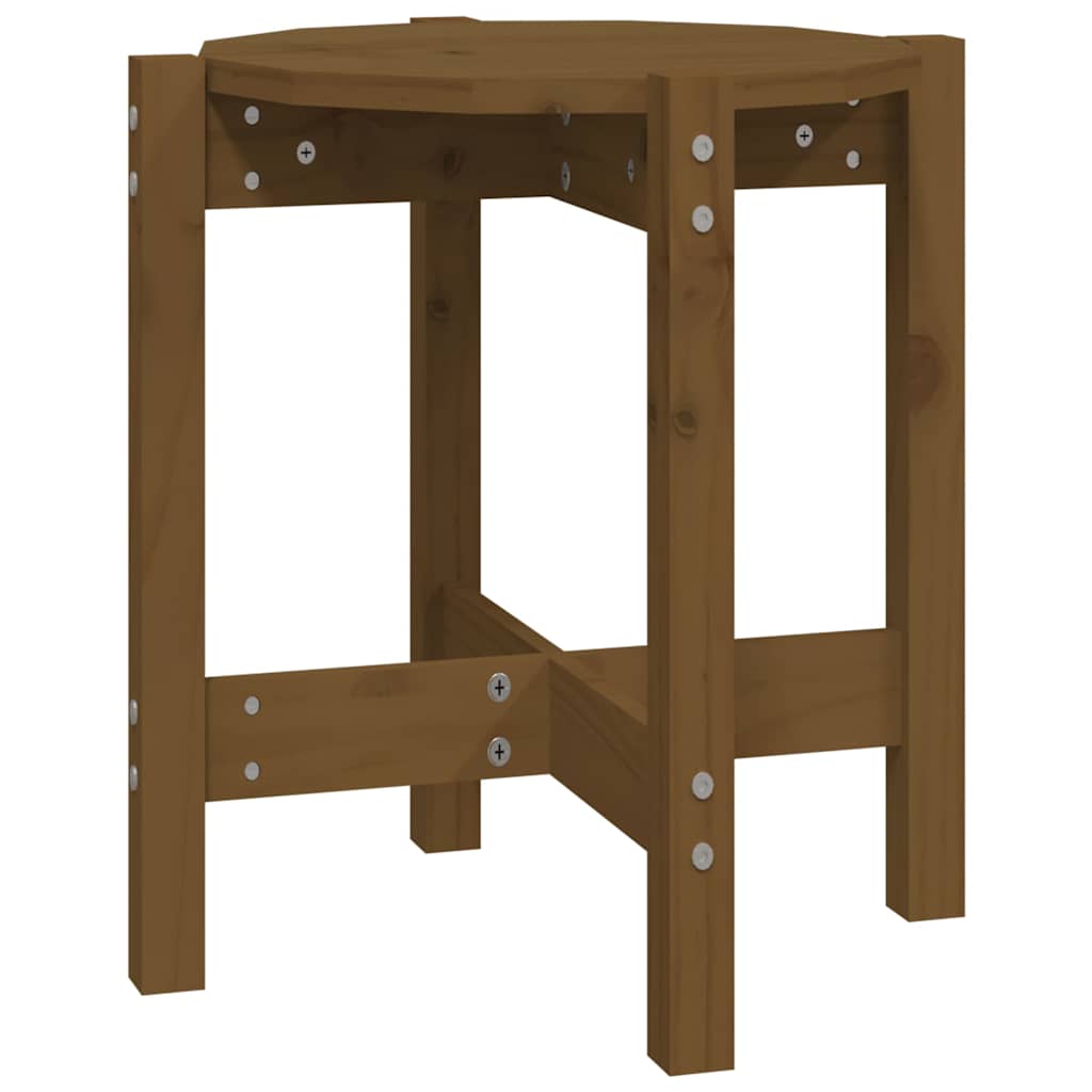 Vidaxl salontafel ø 42,5x45 cm massief grenenhout honingbruin