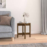 Vidaxl salontafel ø 42,5x45 cm massief grenenhout honingbruin