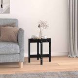 Vidaxl salontafel ø 42,5x45 cm massief grenenhout zwart