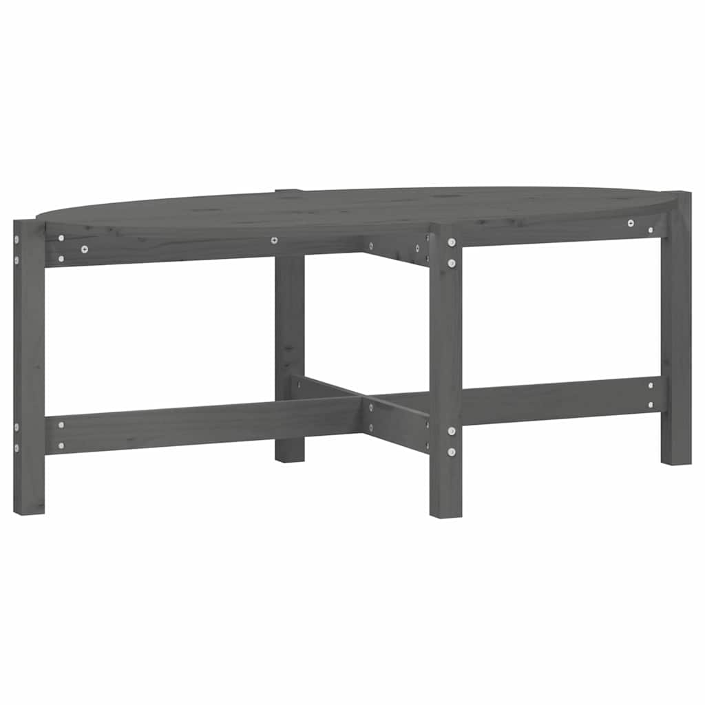 Vidaxl salontafel 118x63x45 cm massief grenenhout grijs