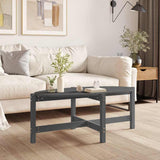 Vidaxl salontafel 118x63x45 cm massief grenenhout grijs