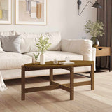 Vidaxl salontafel 118x63x45 cm massief grenenhout honingbruin