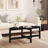 Vidaxl salontafel 118x63x45 cm massief grenenhout zwart