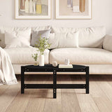 Vidaxl salontafel 87x48x35 cm massief grenenhout zwart