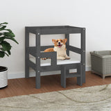 Vidaxl Dog Basket 55.5x53.5x60 cm grigio pino grigio