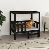 Vidaxl Hundekorb 95.5x73.5x90 cm Festkiefer Schwarz