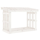 Vidaxl -Kamin Trek 108x64.5x77 cm Festkiefer weiß