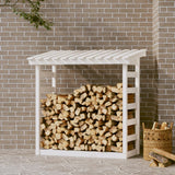 Vidaxl -Kamin Trek 108x64.5x110 cm Festkiefer weiß