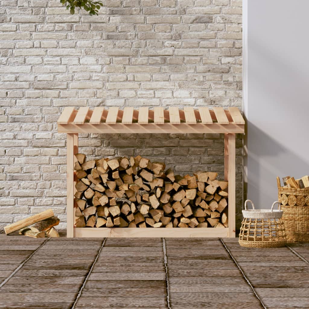 Vidaxl Fireplace Trek 108x64.5x78 cm Pine solide