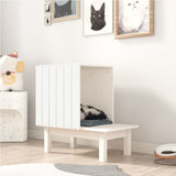 Vidaxl Kattenhuis 60x36x60 cm Solid Pine White