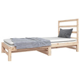Vidaxl slaapbank uitschuifbaar massief grenenhout 2x(90x190) cm
