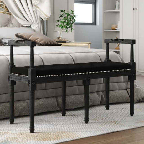 Vidaxl bankje 110x40x70 cm fluweel zwart