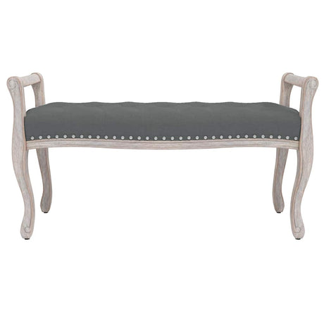 Vidaxl bankje 110x45x60 cm stof donkergrijs