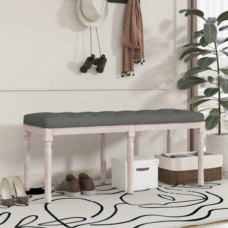 Vidaxl bankje 110x40x49 cm stof donkergrijs