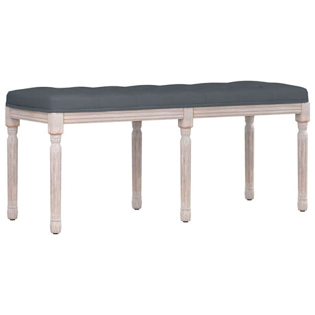 Vidaxl bankje 110x40x49 cm fluweel donkergrijs