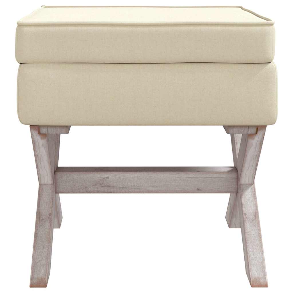Vidaxl opbergkruk 45x45x49 cm linnen beige