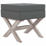 Vidaxl opbergkruk 45x45x49 cm stof donkergrijs