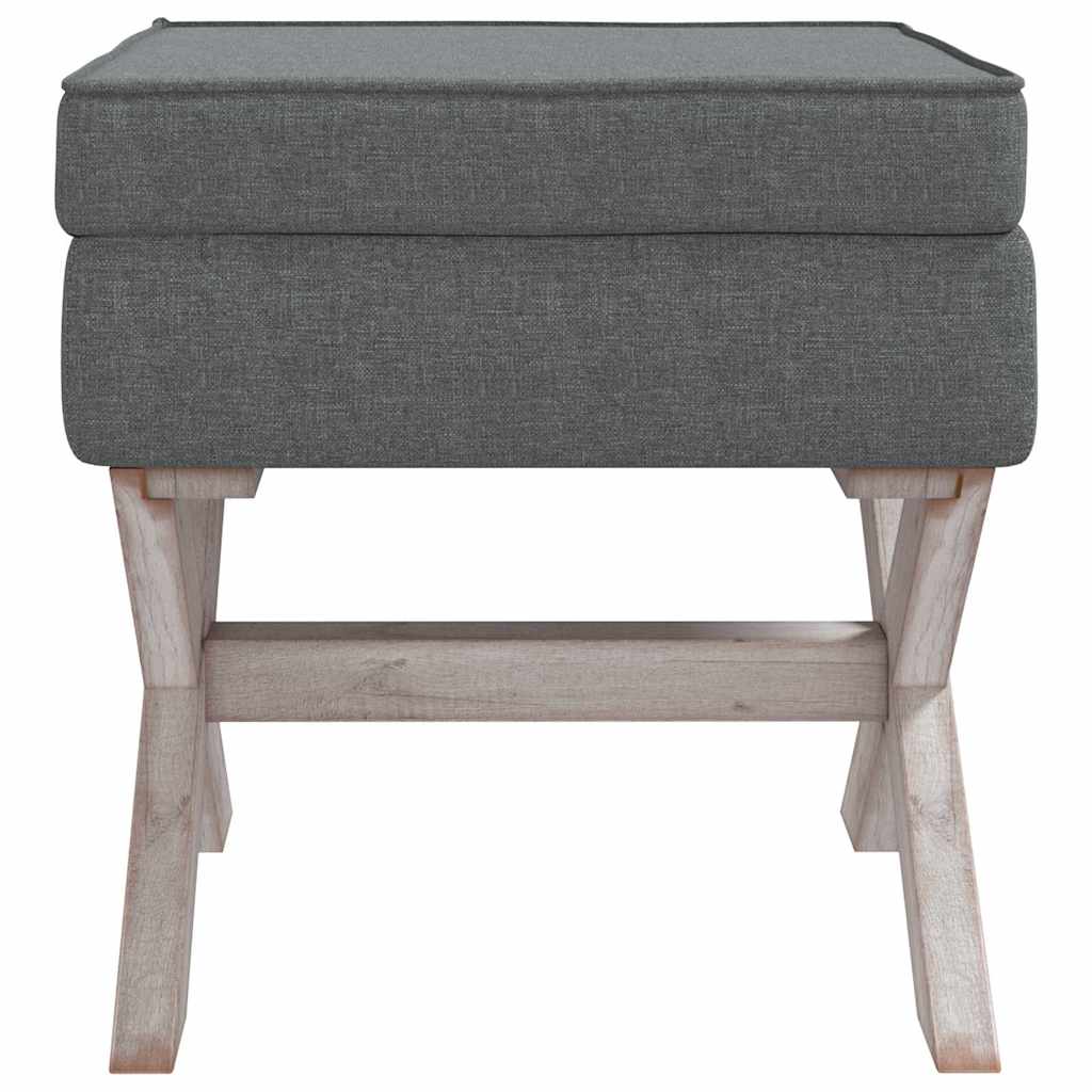 Vidaxl opbergkruk 45x45x49 cm stof donkergrijs
