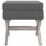 Vidaxl opbergkruk 45x45x49 cm stof donkergrijs