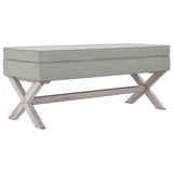 Vidaxl opbergkruk 110x45x49 cm fluweel lichtgrijs