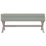 Vidaxl opbergkruk 110x45x49 cm fluweel lichtgrijs