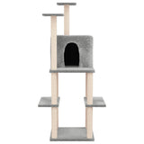Vidaxl -Katzenmöbel mit Sisal -Kratzern 144,5 cm hellgrau