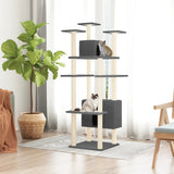 Vidaxl -Katzenmöbel mit Sisal -Kratzerpfosten 162 cm dunkelgrau