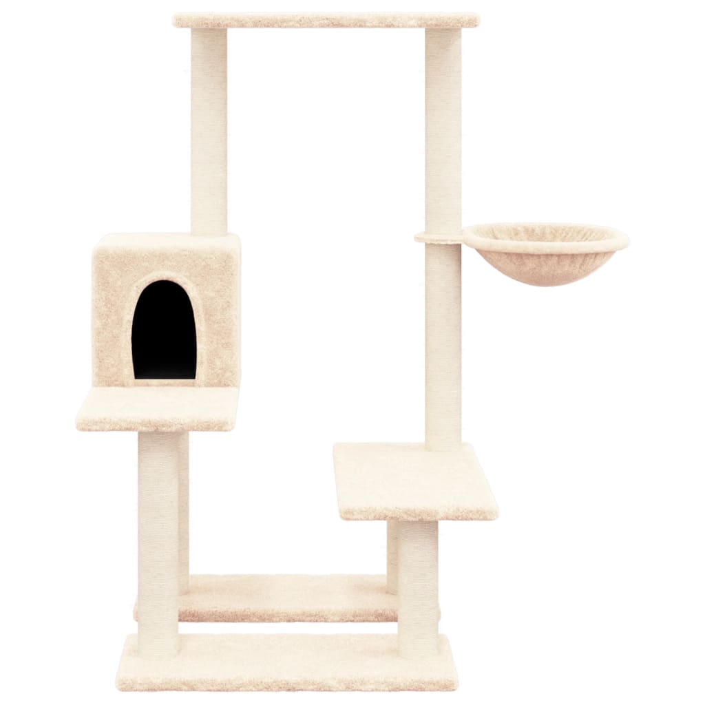 VidaXL Cat furniture with Sisal scratching posts 94.5 cm cream -colored