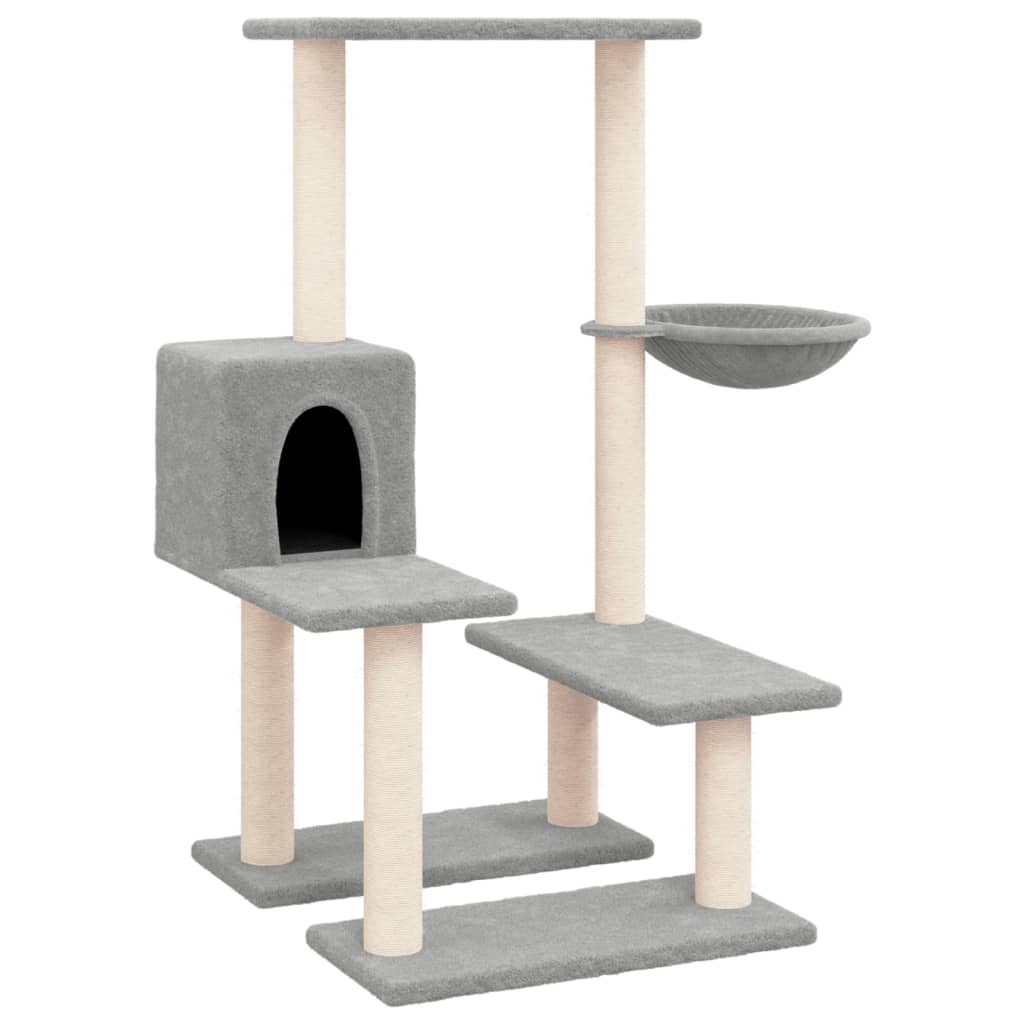 Vidaxl cat furniture with sisal scratching posts 94.5 cm light gray