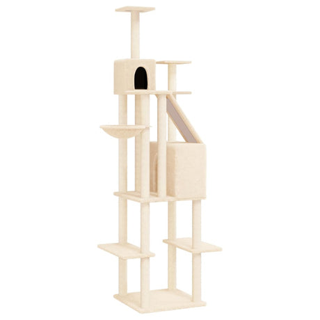 Vidaxl -Katzenmöbel mit Sisal -Kratzer -Posts 201 cm Creme -Colored