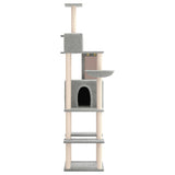 Vidaxl -Katzenmöbel mit Sisal -Kratzerposten 201 cm hellgrau