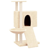 VidaXL cat furniture with sisal scratching posts 96 cm cream -colored