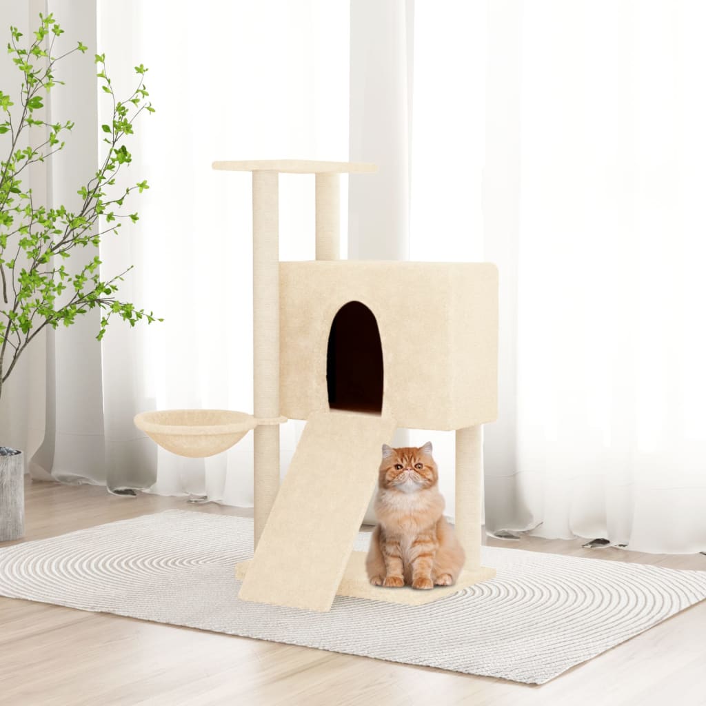 Vidaxl Cat Furniture con graffi di sisal 96 cm crema