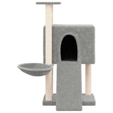 Vidaxl cat furniture with sisal scratching posts 96 cm light gray