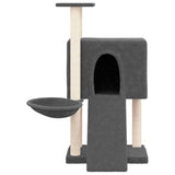 Vidaxl cat furniture with sisal scratching posts 96 cm dark gray