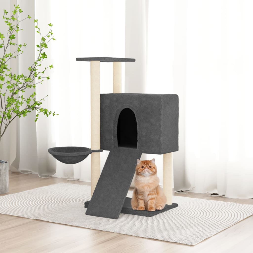 Vidaxl Cat Furniture avec Sisal Scratch Posts 96 cm Gris foncé