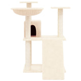Vidaxl -Katzenmöbel mit Sisal -Kratzerpfosten 83 cm creme -gelenkt