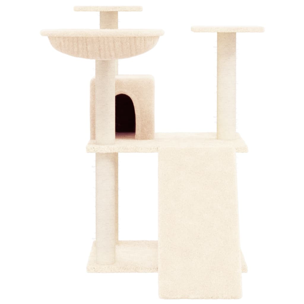 Vidaxl cat furniture with sisal scratching posts 83 cm cream -colored